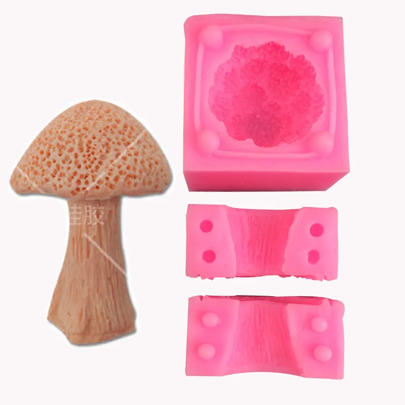 

DIY 3D Three-dimensional Large Fairy Tale Mushroom Silica Gel Mold Manual Sugar Cake Decoration Mold Gypsum Glue Dropping Tool