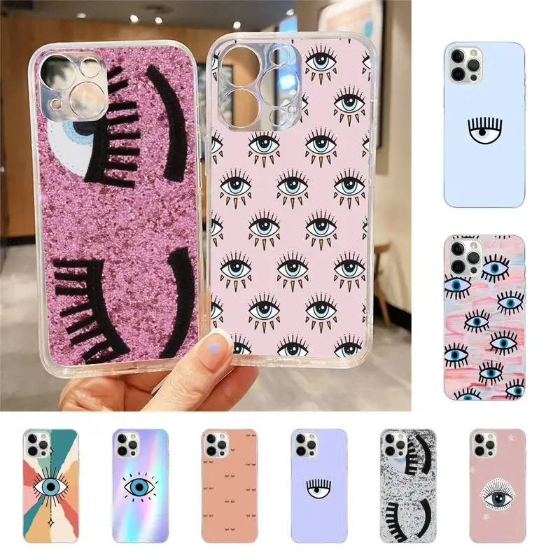 

Hot Ferragnies Eyes Chiara Phone Case For Iphone 7 8 Plus X Xr Xs 11 12 13 Se2020 Mini Mobile Iphones 14 Pro Max Case