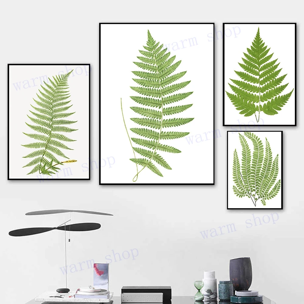 Женские плакаты и принты леди зеленые листья холст живопись ботанические