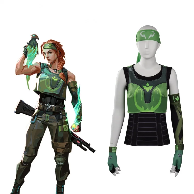 

VALORANT SKYE Cosplay Costume Top Headband Outfits Halloween Carnival Suit