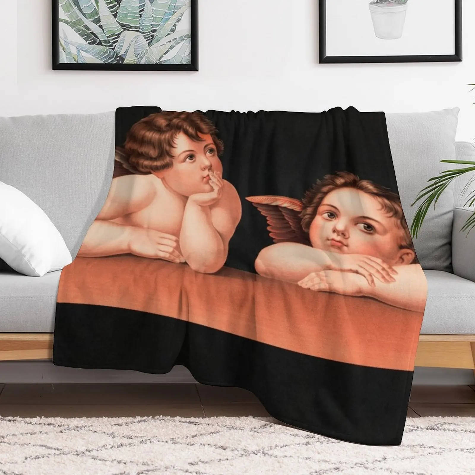 Плед с ангелами после Рафаэля теплый зимний плед на диван одеяла