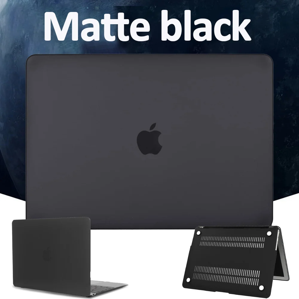 

For Macbook Air 13 A2337 2020 A2338 M1 Chip Pro 13 12 11 15 Laptop Case Portable Frosted Black Hard Shell for Apple Pro 16 A2141