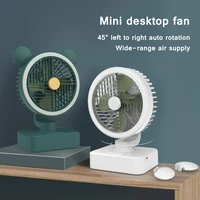 lovely bear home desktop air cooler fan with led night light usb rechargeable air conditioner 3 gear adjust 45%c2%b0 auto rotation