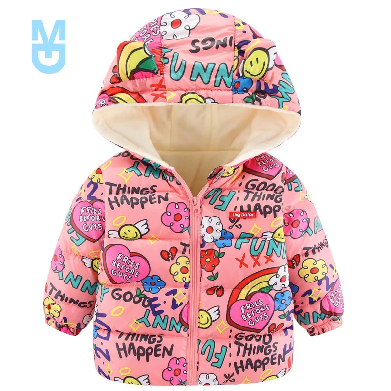 

New Baby Girls Jacket 2022 Autumn Winter Jacket For Girls Coat Kids Warm Hooded Outerwear Children Clothes Infant Girls Coat