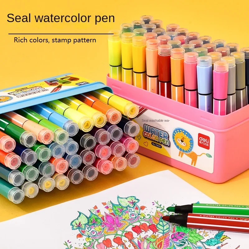 

Dual Tip with Stamp Brush Art Markers Pen 12/24/36 Colors Watercolor Pens for Drawing Painting Calligraphy Students Supplies