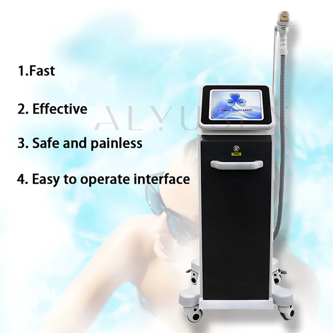 

Hair Removal Machine 1200W 755 808 1064nm Diode Laser Epilator Skin Regeneration Diode Painless Laser Hair Removal Device CE
