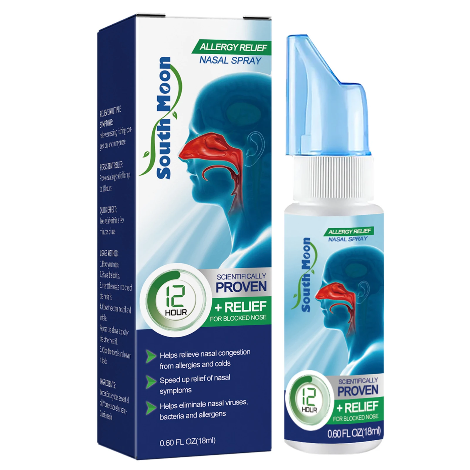 

18ml Medical Nose Care Spray Itching Runny Nose Sneezing Nose Care for Chronic Rhinitis Sinusitis Use