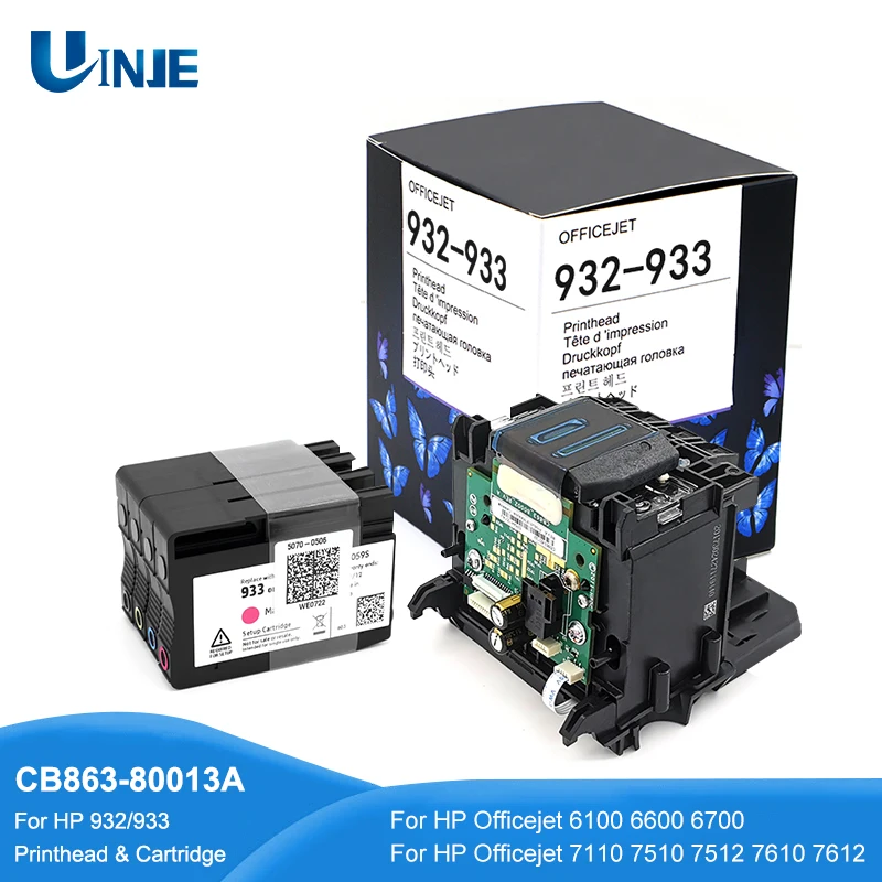 

Оригинальная новая печатающая головка UINJE для HP Officejet 932 933 6100 6600 6700 7110 7510 7512 7610