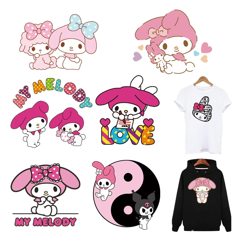 Kuromi Cinnamoroll и My Melody плавкие нашивки для одежды аппликация Переводные виниловые