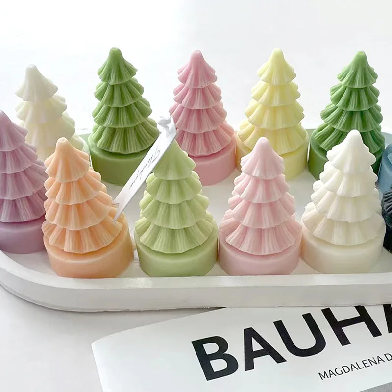 DIY мини-рождественская елка силиконовая форма ручной работы ароматическая свеча