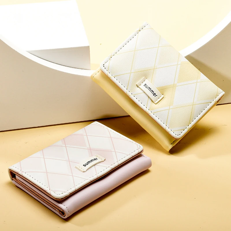 Korean Version Casual Women Wallet Fashion Card Holder PU Leather Short Female Purse Money Clip Wallet Lady Coin Purse monedero