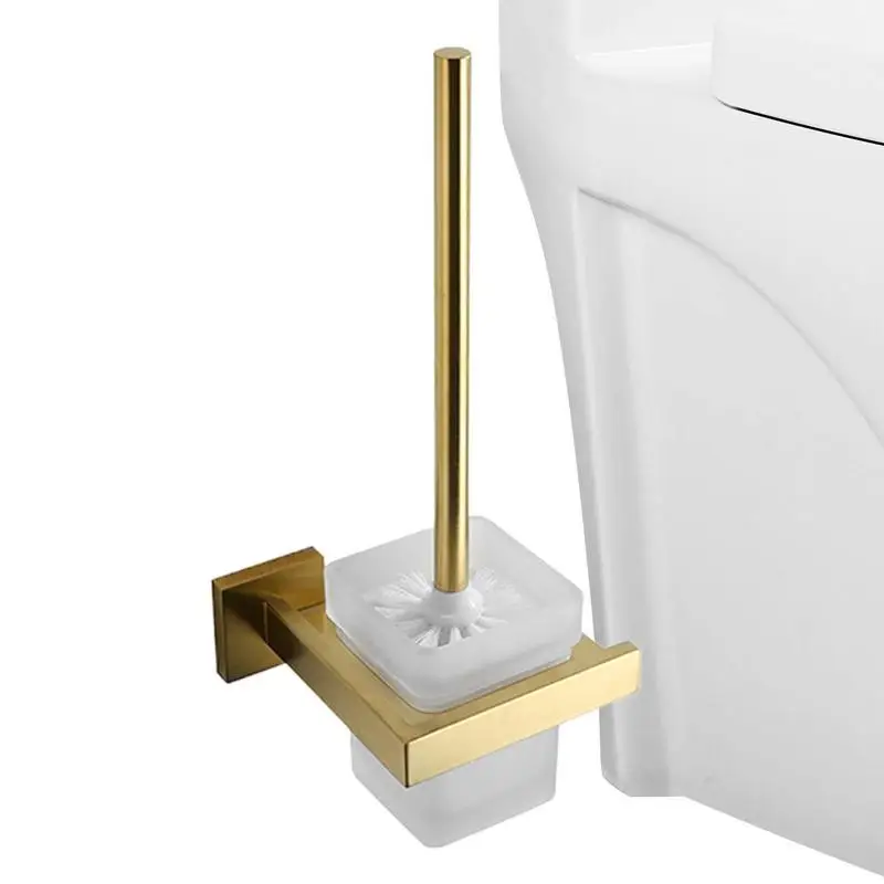 

Bathroom Toilet Brush No Dead Ends Cleaning Brush Silicone Soft TPR Brush Head Water Leak Proof With Base Modern WC Accessories