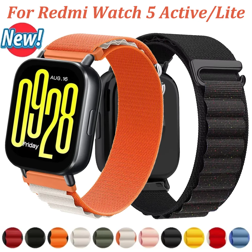Фото Ремешок Alpine Loop 22 мм 20 мм для Redmi Watch 5 Active, нейлоновый дышащий браслет, аксессуары для Redmi Watch 5 Lite, ремешок-браслет №1