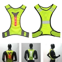 outdoor running cycling reflective safety vest led cycling vest high visibility adjustable elastic strap fluorescence work whole