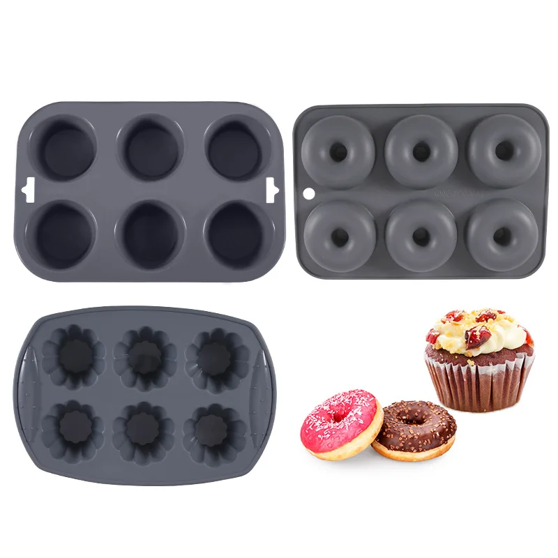 

Hot Selling Mousse Food Grade 6 Donuts Silicone Cake Mold Doughnut Oven Can Use Baking Tools Molds Silicone Cooking Tools