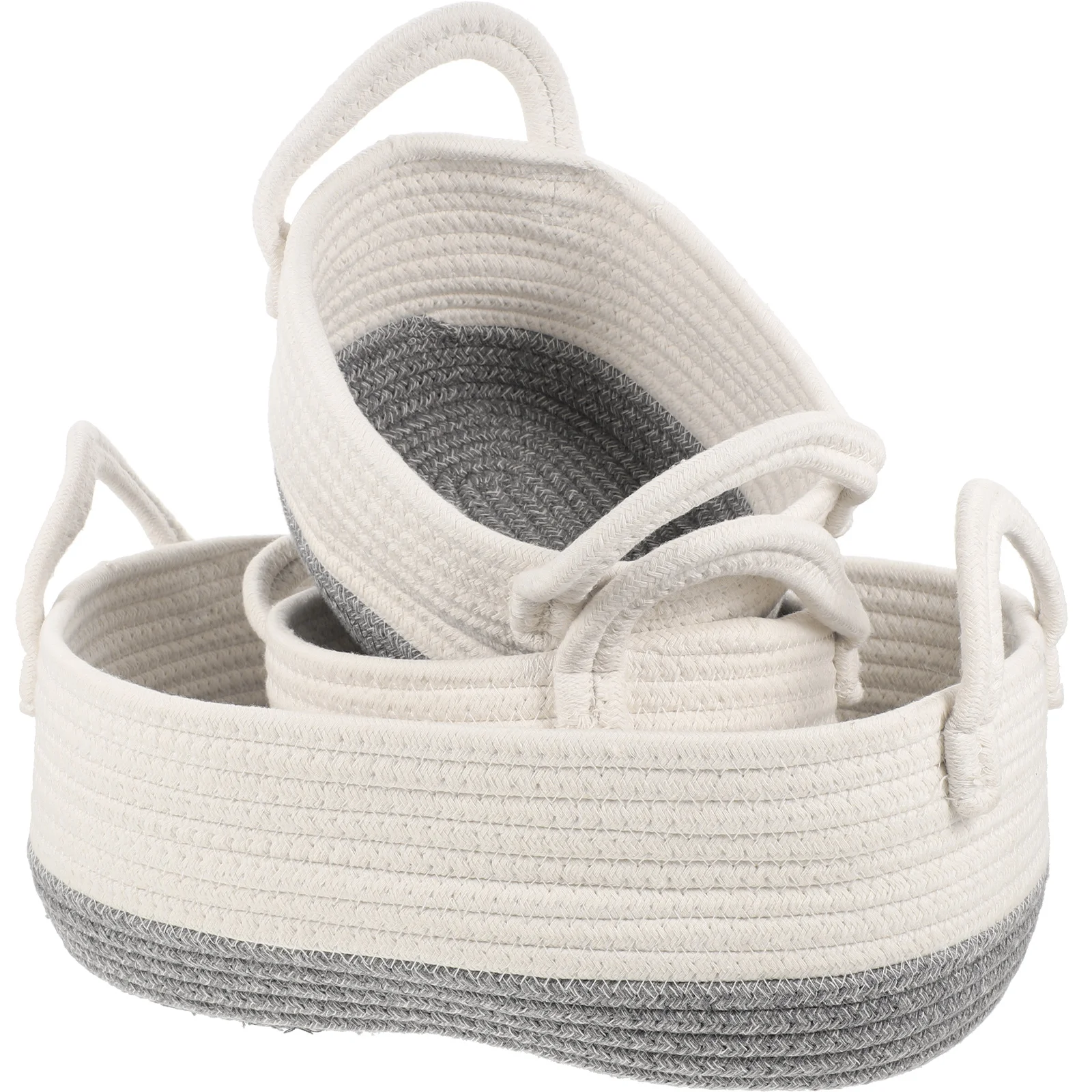 

Toy Basket Dog Storage Bins Cotton Woven Organizer Pet Box Rope Home Multipurpose Bin Blanket Baby Stuff Shallow Container