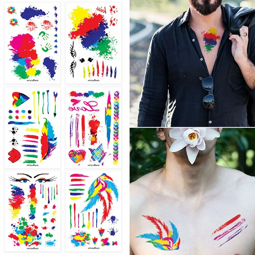 

8 шт., водостойкие временные татуировки