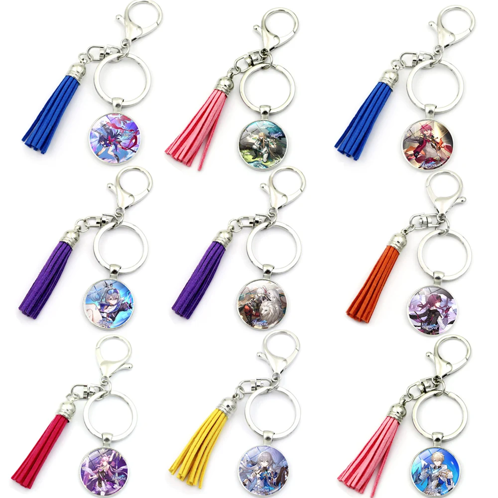 31 Style Game Honkai: Star Rail Tassel Keychain Rocha Kafka March 7 White Dew Backpack Accessories Pendant Keychain Gift Toy