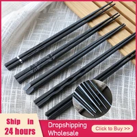 1 pair japanese chopsticks alloy non slip sushi food sticks chop sticks chinese gift reusable chopsticks