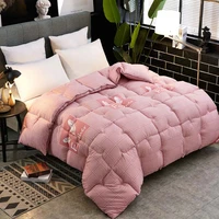 top fashion high grade warm duvet winter down velvet quilt thickened comforter king queen twin size weighted quilts print