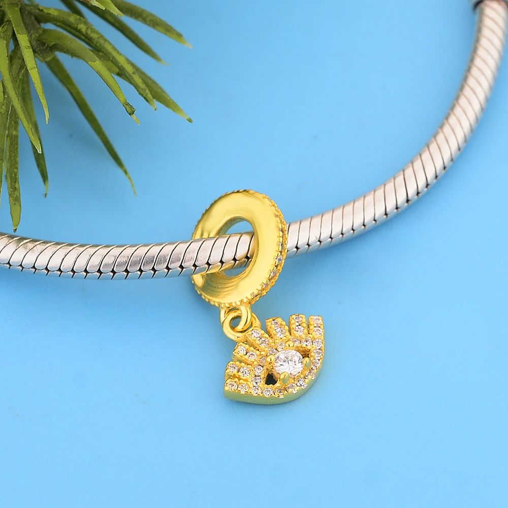 Ювелирные изделия FC Jewelry Fit Original Pan Charms Bracelet 925 Sterling Silver Turkey Evil Eye Zircon Bead For Making Women Berloque 2022 on.