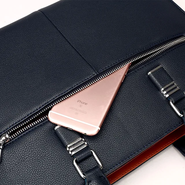 Genuine Leather Men Business Briefcase Cowhide Horizontal Handbag Casual Shoulder Bag Daily Laptop Bag For Male 4