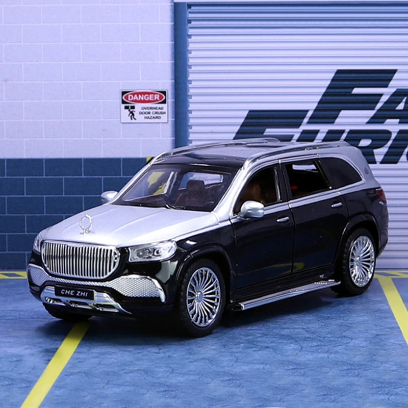 

1/24 Alloy Maybach GLS-Class GLS600 SUV Car Model Diecast Metal Luxy Car Sound Light Simulation Kids Gifts Toy Collection