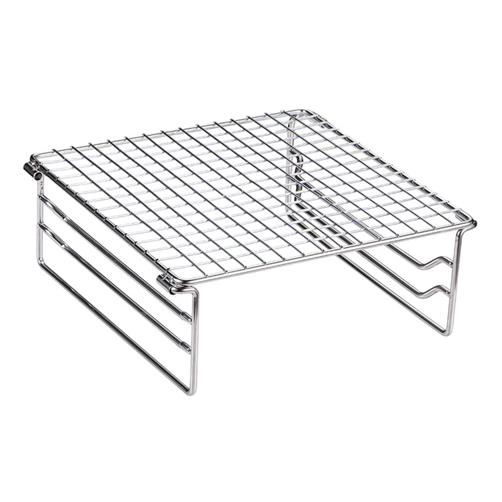 

BBQ Grill Barbecue Accessory Grate Portable Collapsible Rack Outdoor Wire Stainless Steel Mini