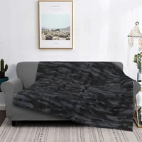 3d printed night camouflage pattern blanket flannel four seasons texture soldier portable soft blanket sofa office bed cover