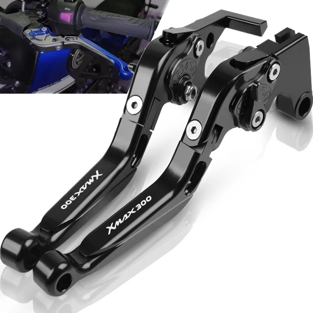 

For Yamaha X-MAX 300 XMAX 300 2015 2016 2017 2018 2019 2020 Motorcycle Foldable brake Clutch Levers Adapter with XMAX300 LOGO