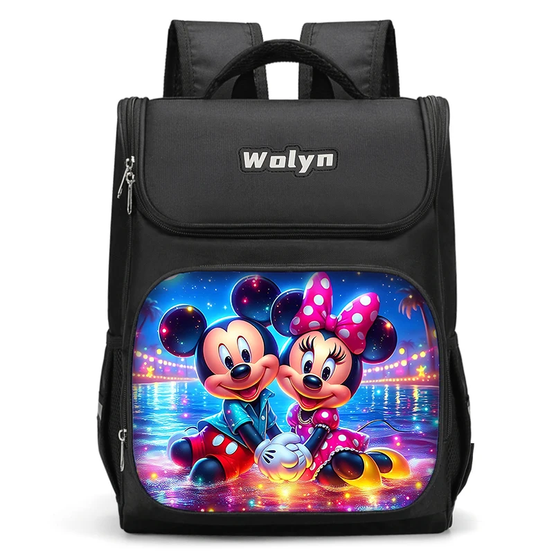 Большой Детский рюкзак с мультяшной мышью Микки Минни школьная сумка для