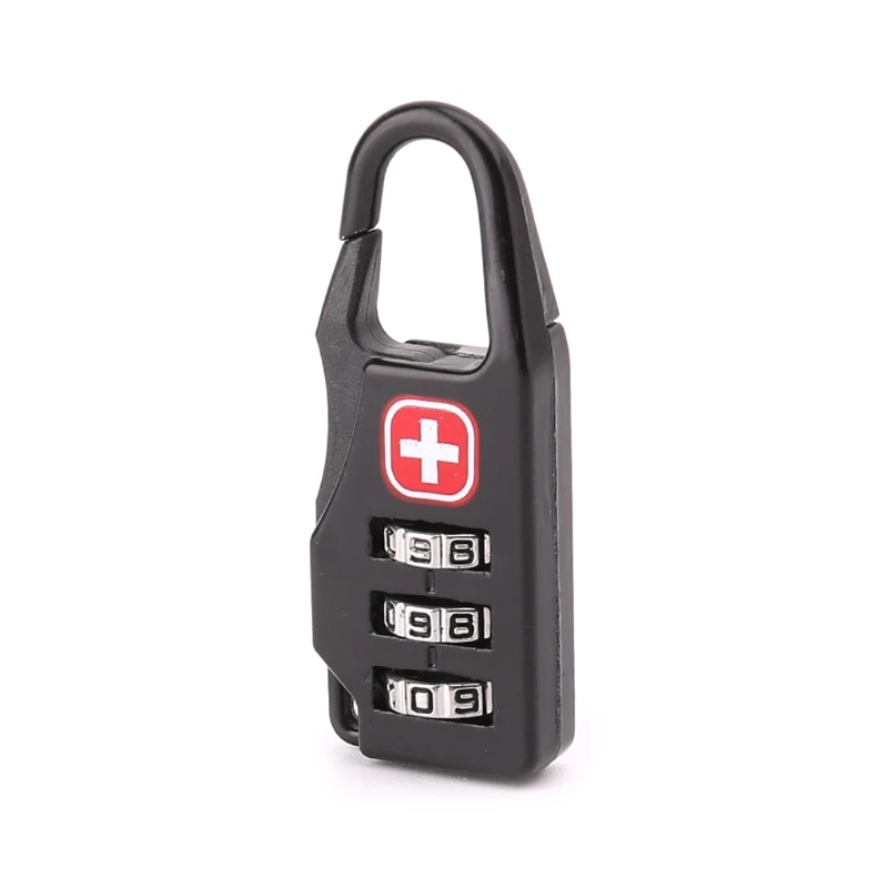 

2022 New Swiss Cross Symbol Combination Safe Code Mini Padlock Luggage Travel Number Lock