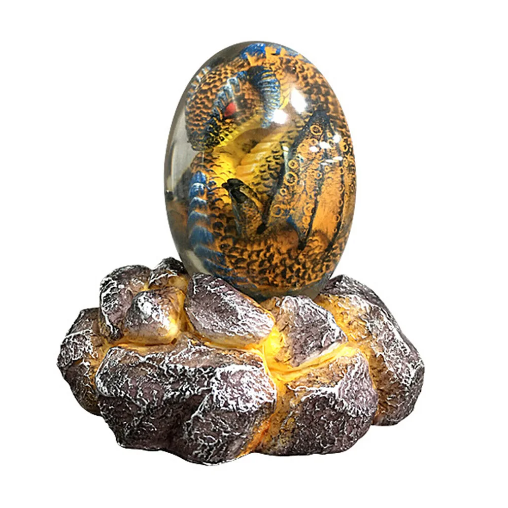 

Dinosaur Egg Crystal Dragon Egg Resin Material Statue Gift Handmade Ocean Dragon God Ornament Home Decor Green