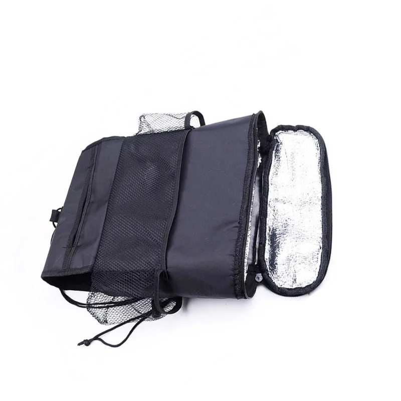 Car Seat Back Multi-Pocket Ice Pack Bag Hanging Organizer Collector Storage Box Interior Accessories Black Stowing Tidying |