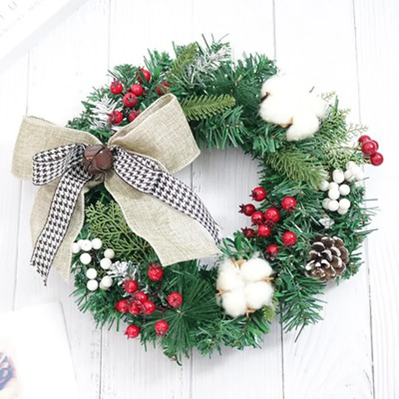 

Christmas Wreath Merry Christmas Decorations Ornaments Front Door Hanging Window Wreathes Props Background Xmas Tree Decoration