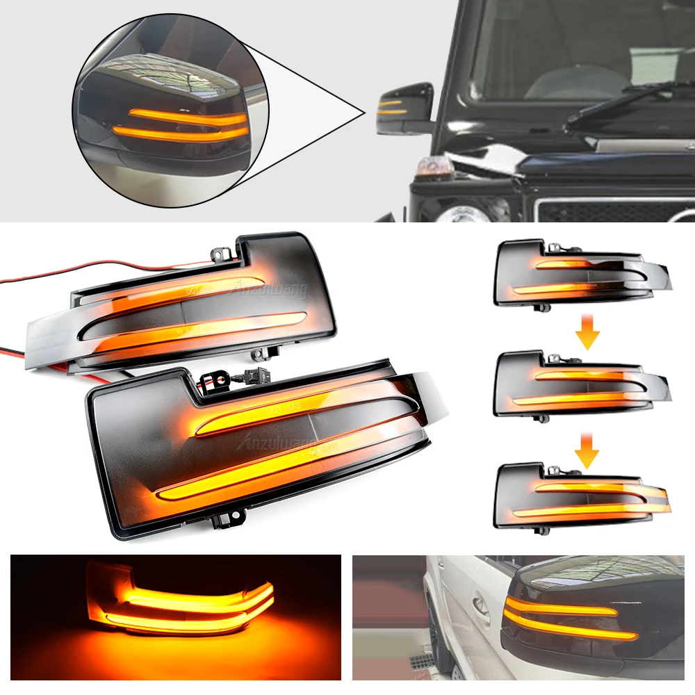 

2 шт., Светодиодные поворотники для Mercedes-Benz G M R-Class SUV W463 GL X164 X166 GLS X166 W166 W251