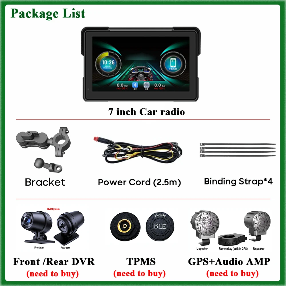 Carplay мотоциклетный GPS-навигатор IPX8 водонепроницаемый для Moto Android Auto