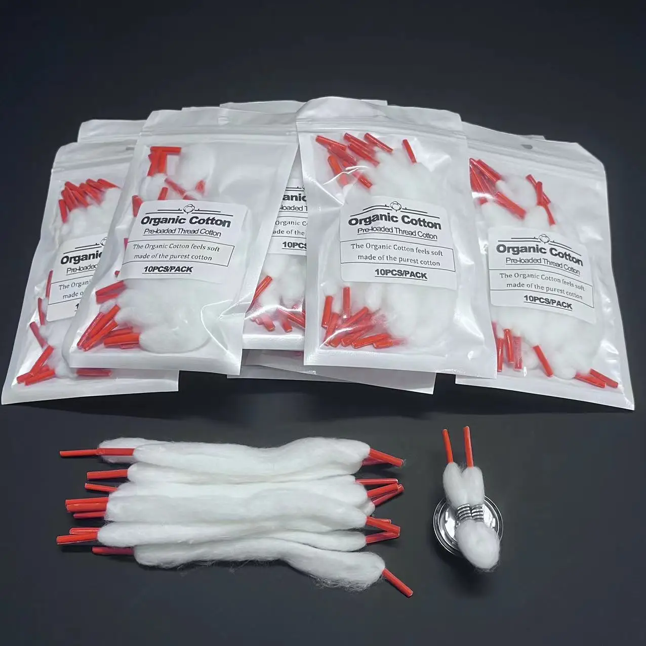 

100-10 шт. 3,0 Встроенная хлопковая сетчатая нить Zeus X органический хлопок для Kylin Zeus X Mesh Profile Apocalypse RDA RTA MTL катушка