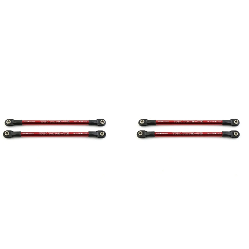 

4 шт., алюминиевые прутки 5318X 5318 Красного анодированного цвета для 1/10 Traxxas E-Revo саммит Revo детали для модификации радиоуправляемых автомобилей