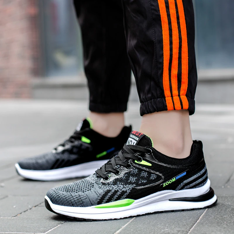 Men's Sneakers Mesh Breathable Running Shoes High Quality Platform Casual Light Soft Fashion Shoes