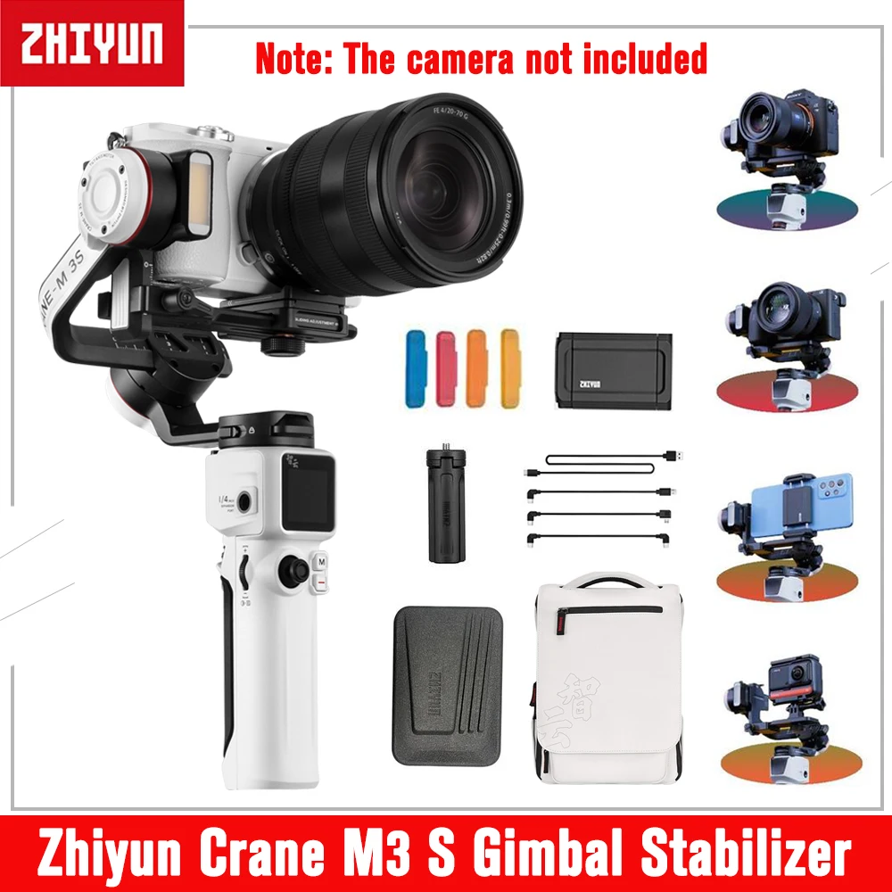 

Zhiyun Crane M3S Camera Gimbal Stabilizer for Mirrorless Camera for Sony Canon Smartphone Handheld Stabilizer for Android iPhone
