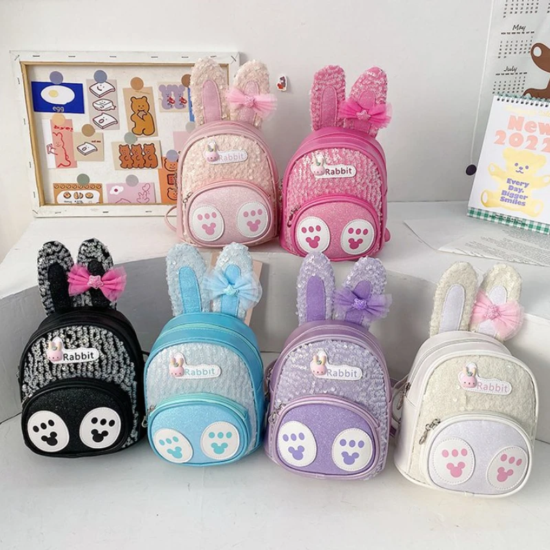 Children Rabbit School Bags In Kindergarten 3-6-year-old Small Backpacks Boy Baby Backpack Cute Little Girl Cartoon Bag for Gift