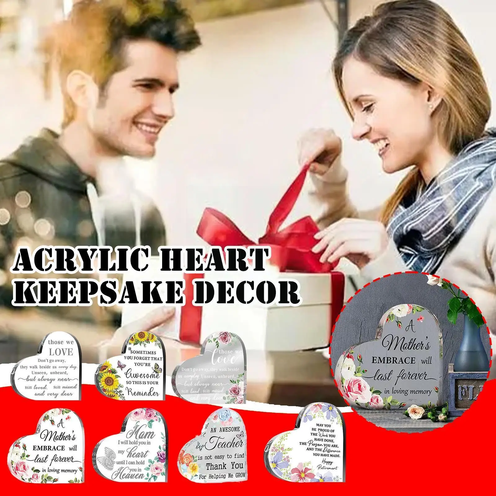 

New Acrylic Heart Retirement Gift Heart Shape Retired Table Decor Sign Dining Table Centerpiece Bedroom Living Room For Par C1z9