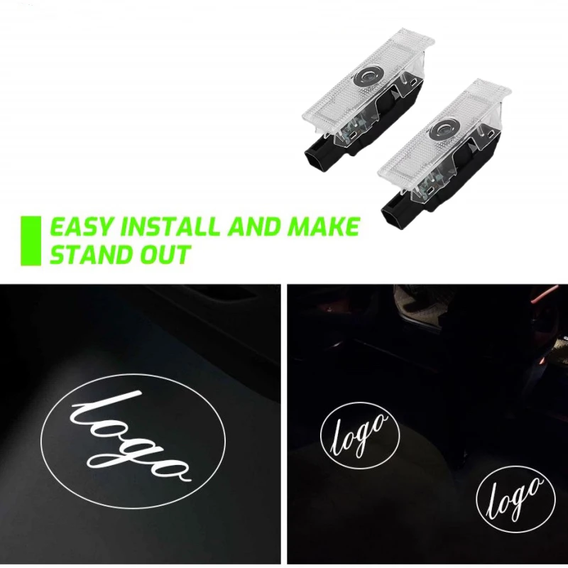 2X светодиодный проектор с логотипом лампа для автоматической двери призрачный