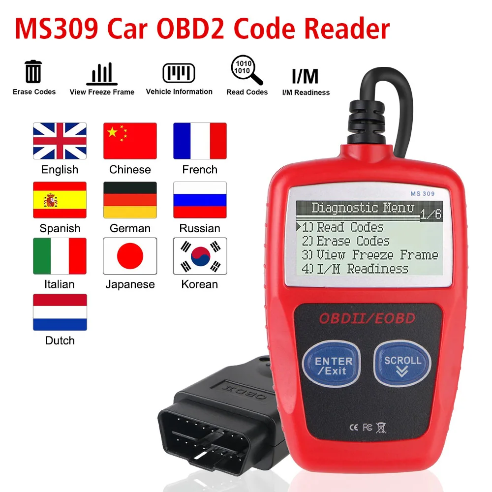 Универсальный Диагностический Сканер OBD2, Автомобильные Аксессуары ...