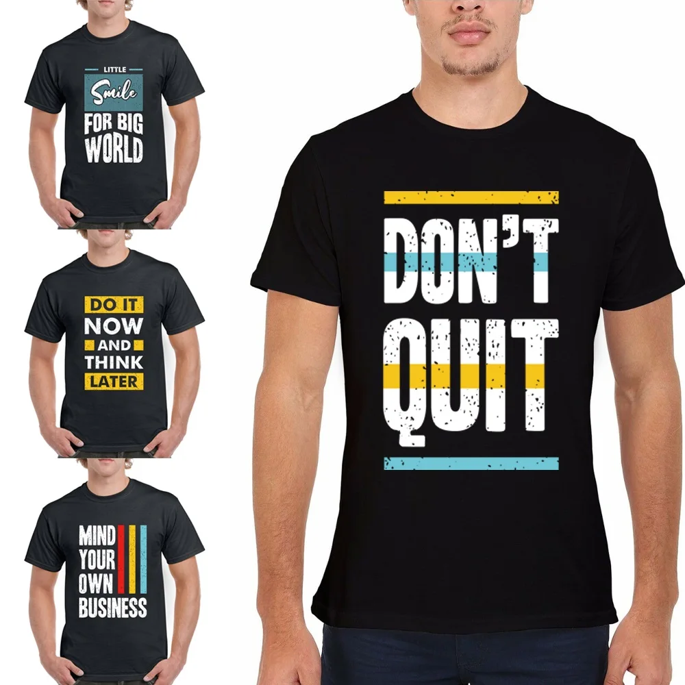 

Футболка мужская с коротким рукавом, Повседневная рубашка с круглым вырезом, с фразовым принтом, Молодежная Футболка для поездок на работу, ...