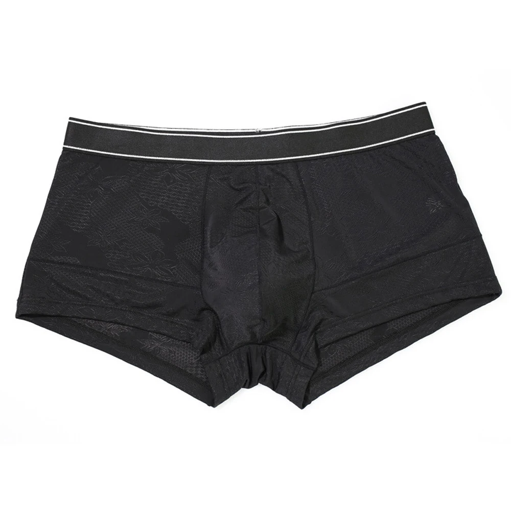 

Mens Ice Silk Boxer Summer Ultra Thin Briefs Patchwork Underwear Man Bulge Pouch Boxers Shorts Mesh Trunks See Through Underpant