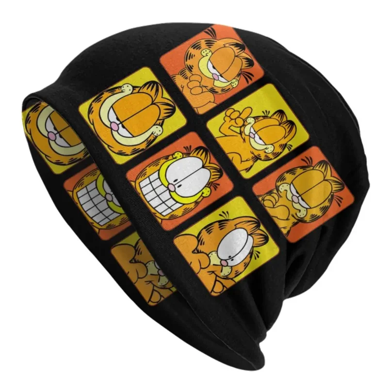 

Винтажная Милая зимняя шапка унисекс в виде цветочного поля, вязаные женские шапки, уличные комиксные шапочки с мультяшным рисунком, облегающие шапки