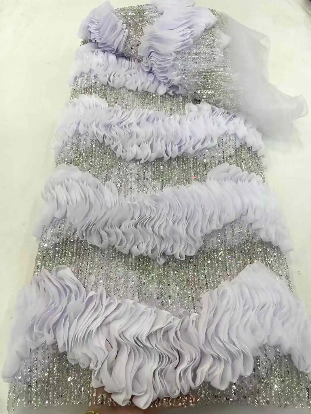 Африканская кружевная ткань 5 ярдов высокое качество нигерийская с блестками