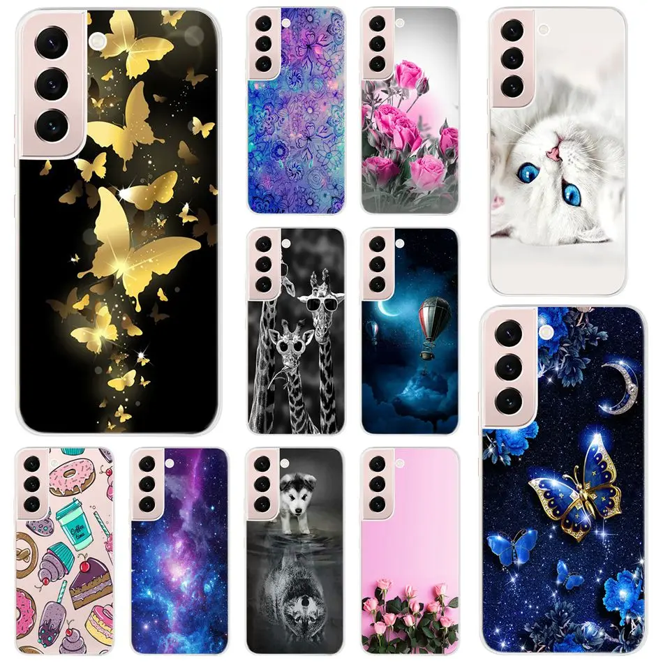 Модный чехол для телефона с изображением бабочек для Samsung Galaxy S22 Pro S 22 S22, Ультратонкий Мягкий силиконовый чехол из ТПУ для Samsung S22 22Pro